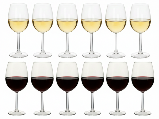 Cookinglife Wijnglazenset Milena 12-Delig -  Rode wijnglazen + Witte wijnglazen