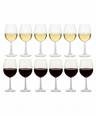 Ensemble de verres à vin Cookinglife Milena 12 pièces - Verres à vin rouges + Verres à vin blancs