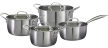 Set de casseroles Cookinglife - en inox - Steel - Ø16/20/24/17,5 cm - 4 pièces