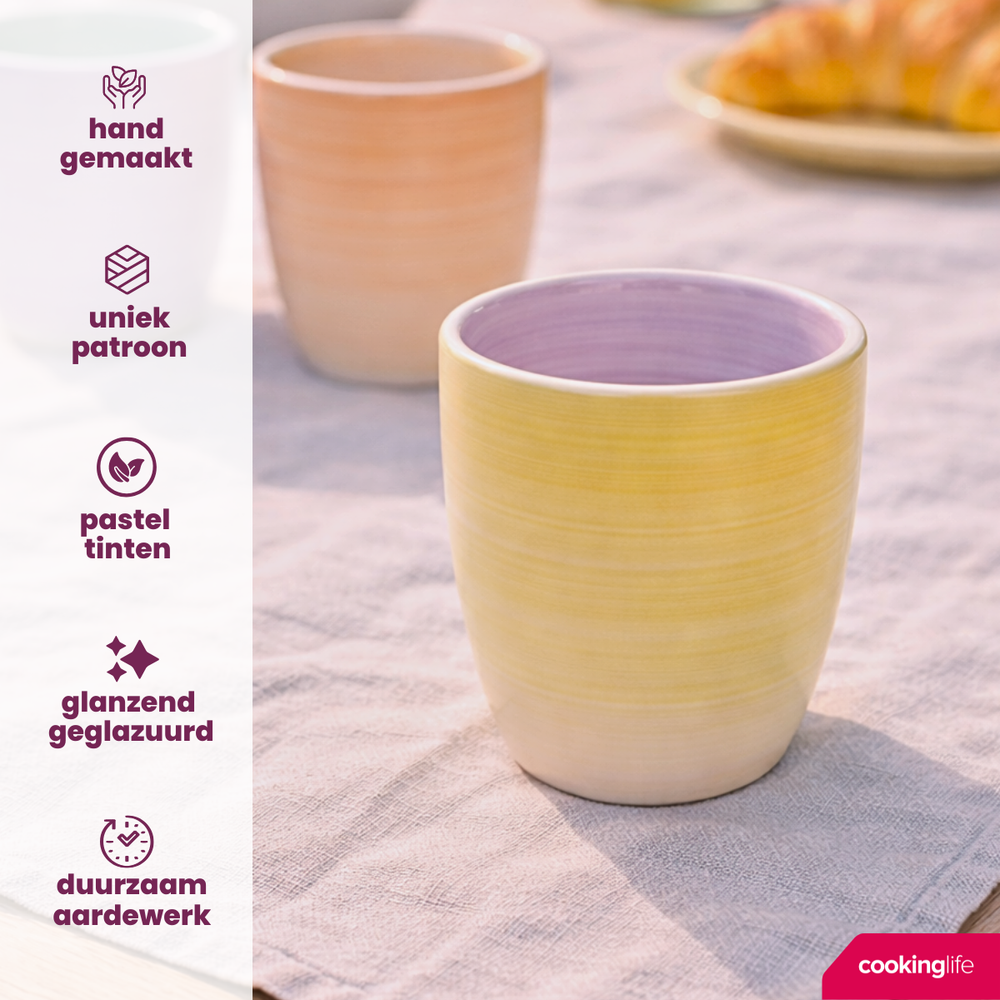 Set de tasses à café Cookinglife - Senseo - Pastel Harmony - 180 ml - 6 pièces