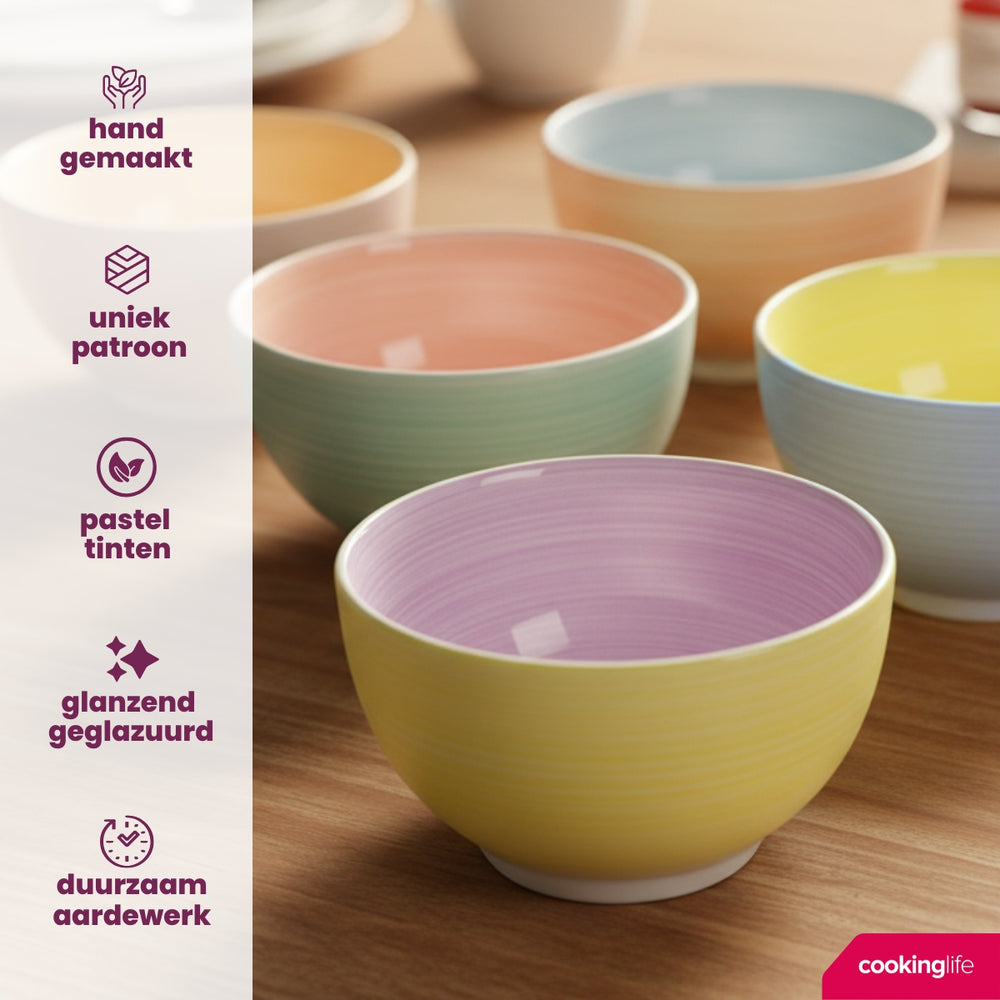Bol en soupière Cookinglife Pastel Harmony ø 14 cm - 6 pièces