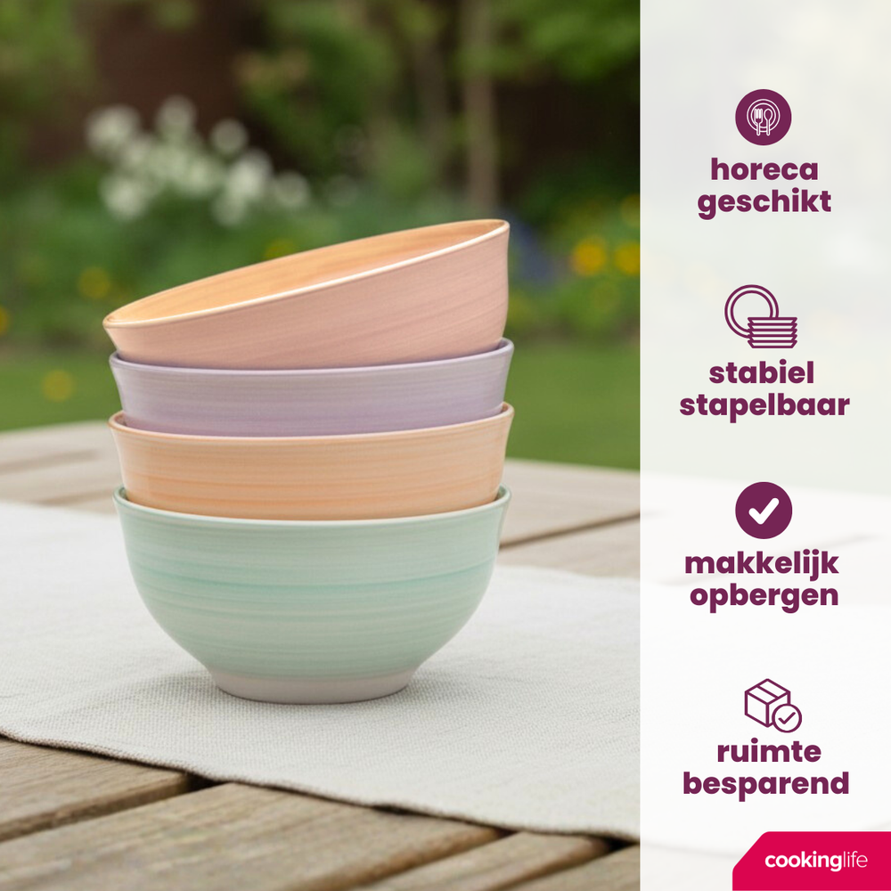 Cookinglife Kleine Kommen Pastel Harmony ø 12 cm - 6 Stuks