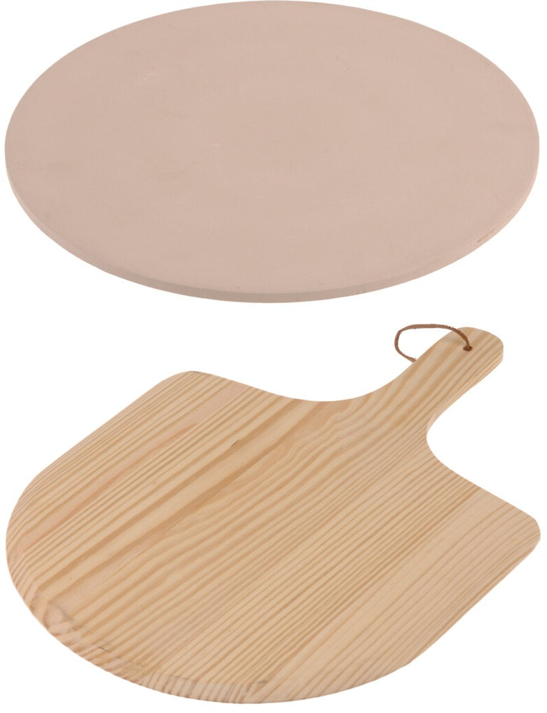 Pizza Bakset Ø 33 cm - Pizza baksteen en Pizzaschep - Cookinglife