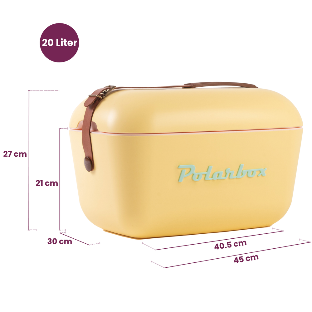 Polarbox Glacière avec bandoulière - Jaune Cyan - 20 Litres