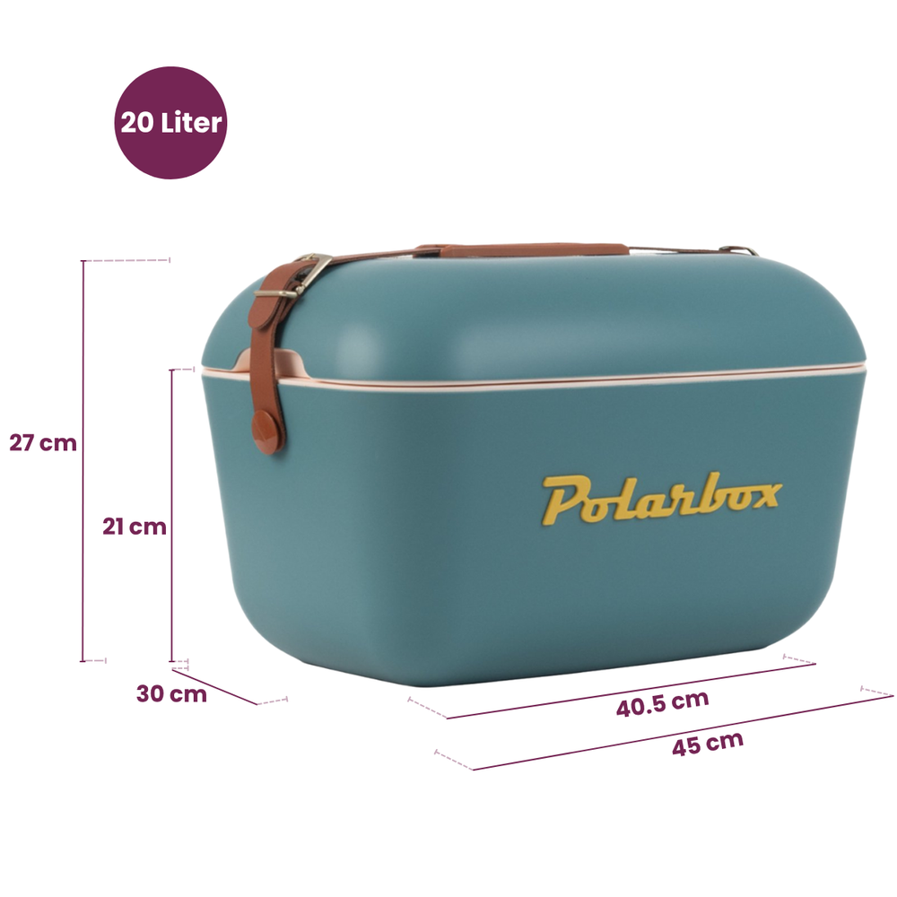 Polarbox Glacière avec bandoulière - Marine Mustard - 20 Litres