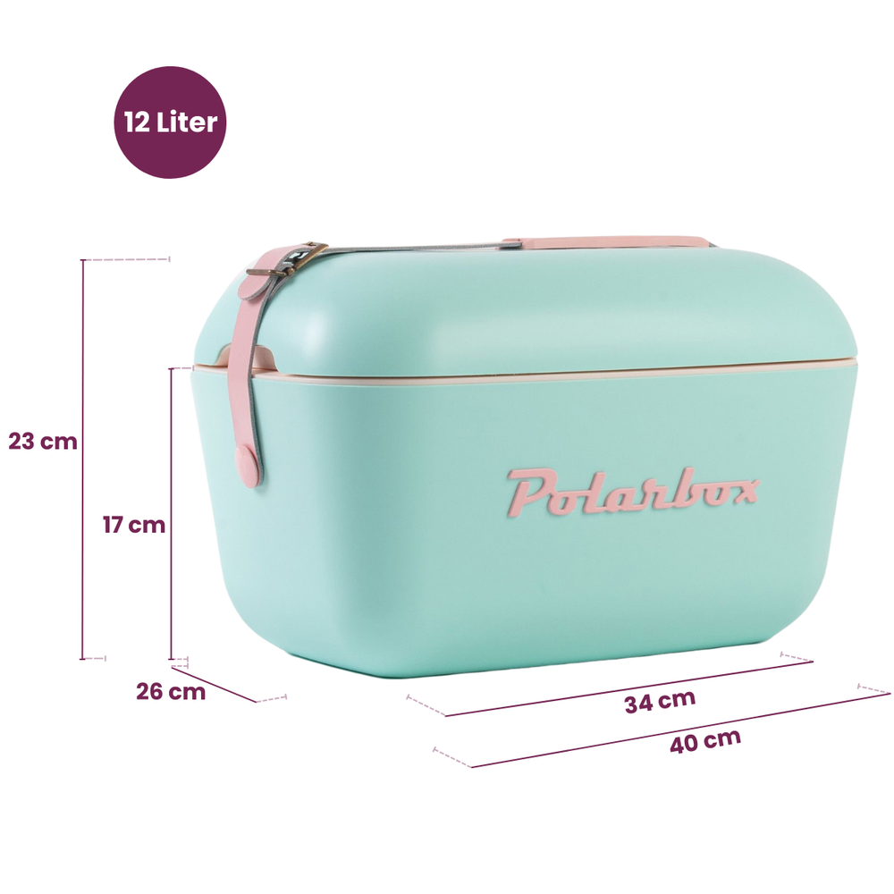 Polarbox Coolbox avec bandoulière - Vert pastel - 12 litres