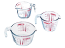 Ensemble de verres doseurs Pyrex Classic Prepware (250 ml, 500 ml et 1 litre) - 3 pièces