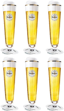 Verres à bière Warsteiner sur pied 400 ml - 6 pièces