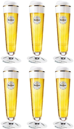 Ensemble de verres a bière Warsteiner - Sur pied - 400 ml - 6 pièces