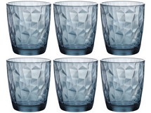 Verres à eau Bormioli Rocco Diamond Bleu 300 ml - 6 pièces