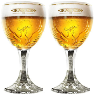 Set de verres à bière Grimbergen - Verres à bière sur pied - 33 cl - 2 pièces