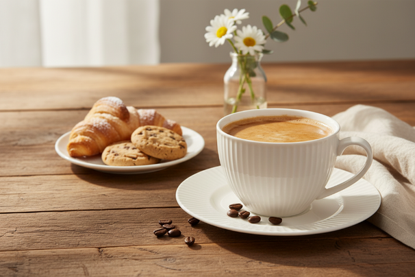 Set de tasse et sous-tasse Siaki - tasse a café - New Bone - 240 ml - 6 pièces