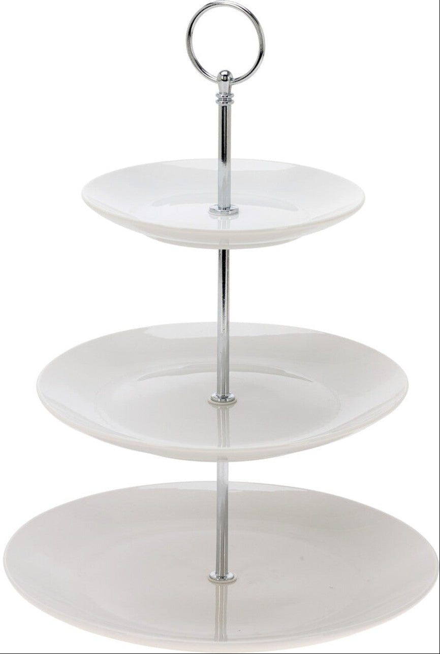 Cookinglife Etagere / Serveertoren - Porselein - ø 16.5, 20 & 25 cm - 3-laags