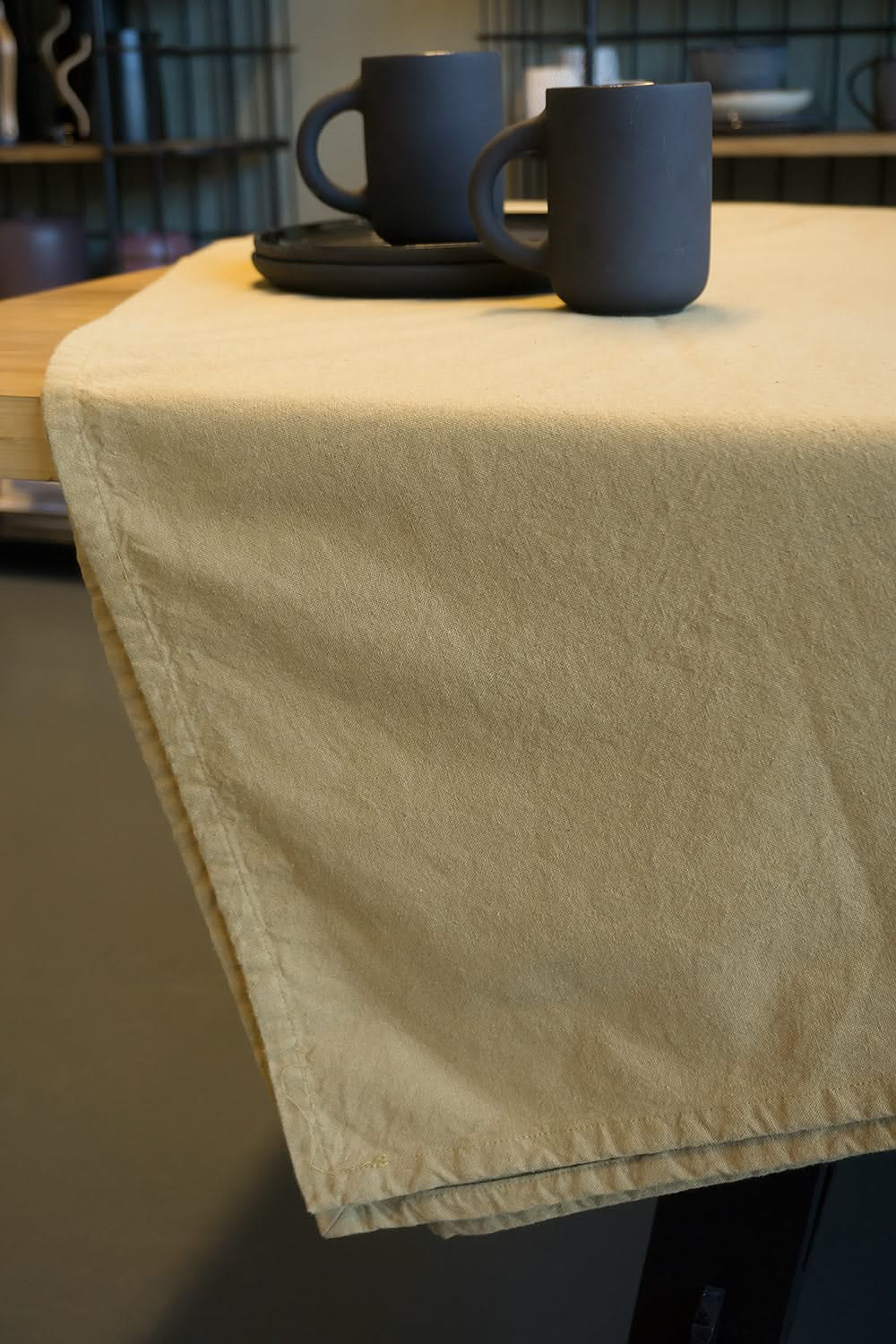 Nappe de table KOOK Washed Moutarde - 140 x 300 cm