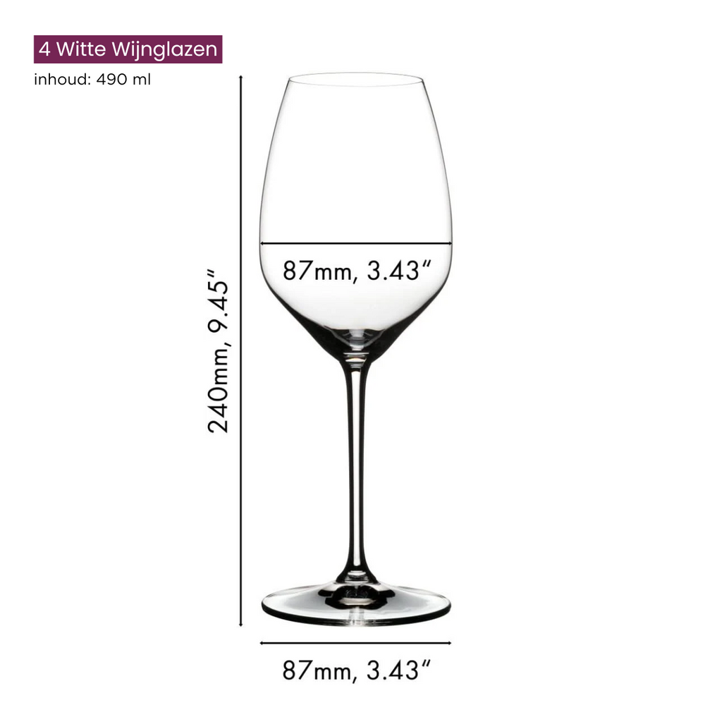 Verres à vin blanc Riedel Extreme - Riesling - 4 pièces