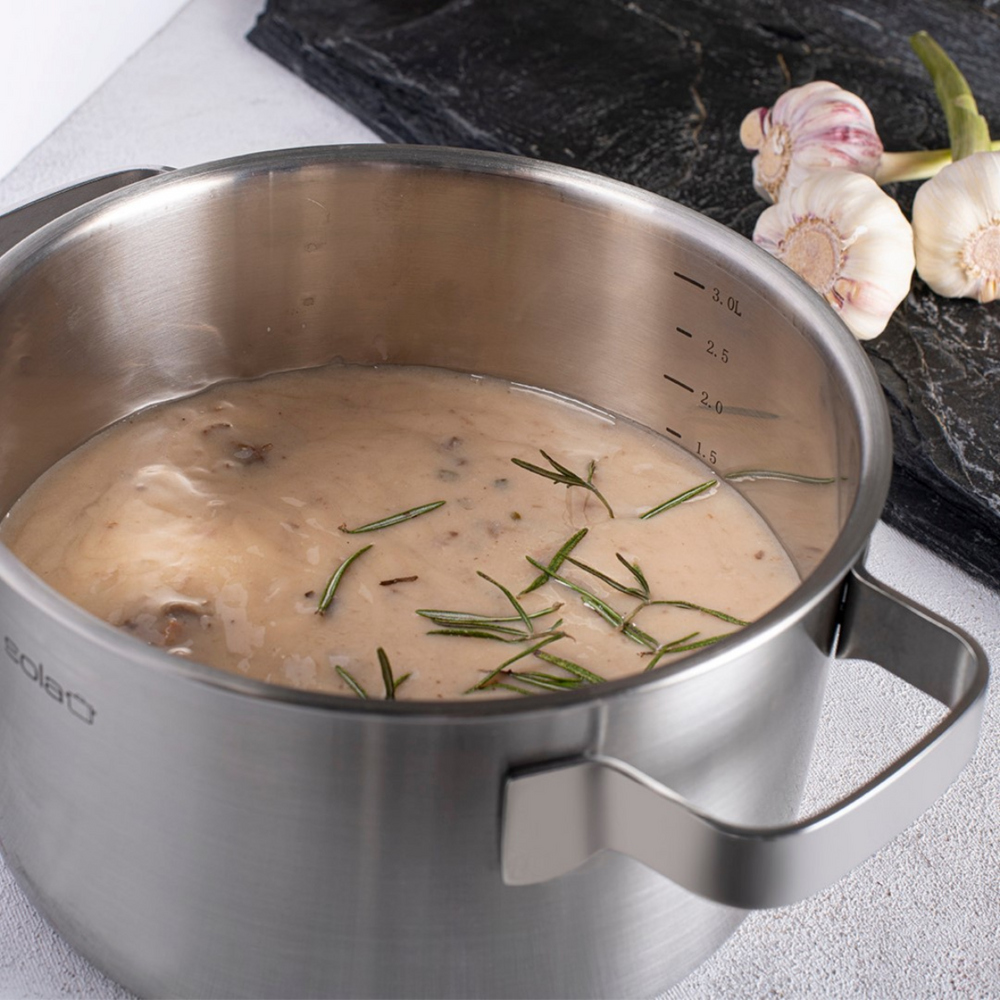 Ensemble de casseroles Ruby - Inox - Casserole ø 16, 18, 20, 24 cm & Casserole ø 16 cm - Compatible induction - 5 pièces