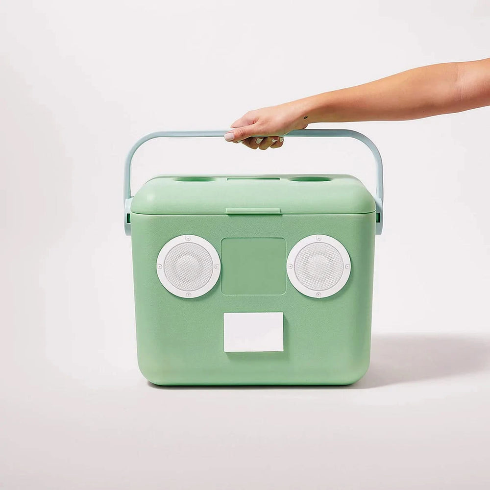 Sunnylife Glacière - avec haut-parleurs Bluetooth - 15 litres - menthe