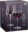 Cookinglife Rode Wijnglazen Crystalline - 690 ml - 4 Stuks