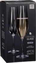 Cookinglife Champagneglazen Crystalline - 260 ml - 4 Stuks