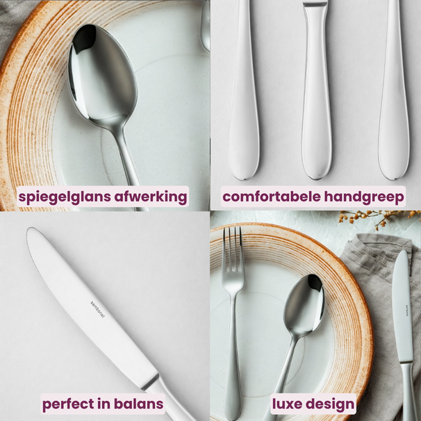 Ménagère Sambonet Astrid - Argent - 24 pièces / 6 personnes