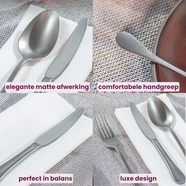 Ensemble de couverts Sambonet Bloom Antique Monobloc en acier inoxydable de 36 pièces.