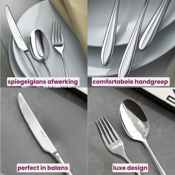 Sambonet Ménagère Dream - Acier Inoxydable - 24 pièces / 6 personnes