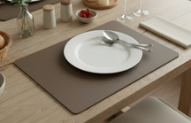Cosy & Trendy Placemats Leather Look Lead Gray 43 x 30 cm - 6 Stuks