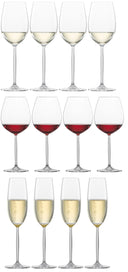 Schott Zwiesel Set de Verres à Vin Muse - 12 pièces - Verres à Vin Rouge et Blanc & Verres à Champagne