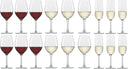 Schott Zwiesel Ensemble de verres à vin Banquet (verres à vin rouge, verres à vin blanc et verres à champagne) – Ensemble de 18 pièces