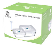 Plaques de four sous vide / récipients alimentaires Sareva - Verre résistant à la chaleur - Ensemble de 3 pièces / 970 ml + 1,7 l