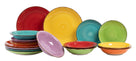 Service de vaisselle Studio Tavola Sunny Summer - 18 pièces / 6 personnes - 6 assiettes à déjeuner, 6 assiettes creuses et 6 assiettes plates