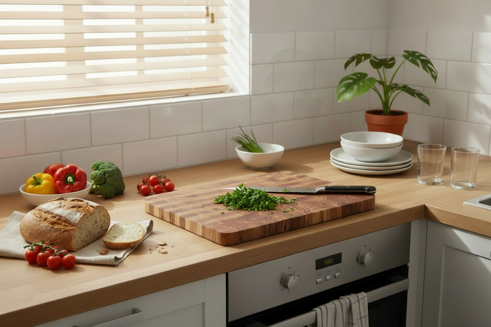 Planche à découper Cookinglife - Planche à servir - en teck - 40 x 28 cm