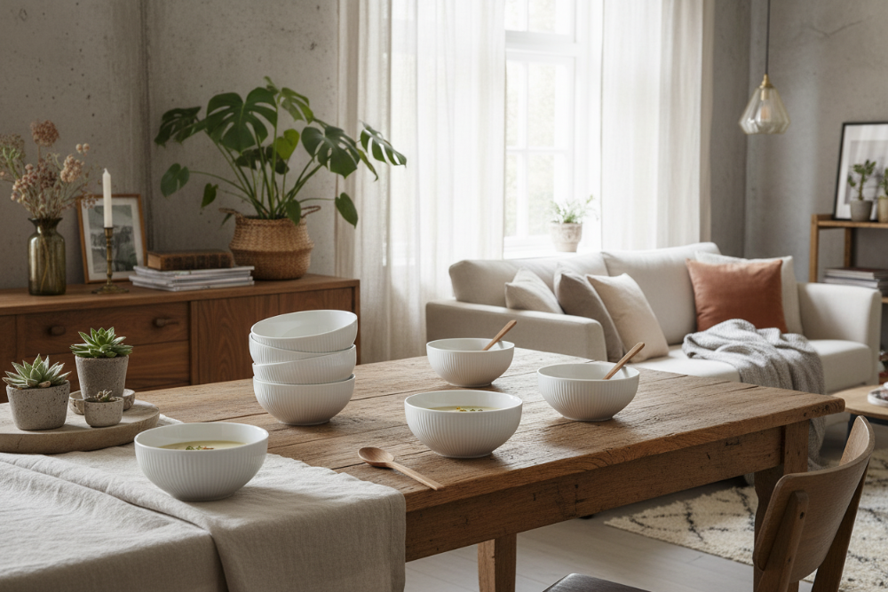 Ensemble de bols Siaki - Bols a soupe - New Bone - Ø 15 cm - 6 pièces