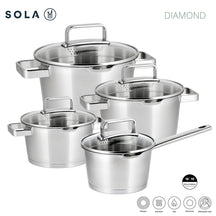 Ensemble de poêles Sola diamant 4 pièces