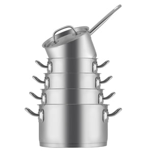 Ensemble de casseroles Sola Pannenset Profiline Deluxe - Acier inoxydable - Casserole ø 16, 18, 20, 24 cm & Casserole à long manche ø 16 cm - Compatible induction - 5 pièces
