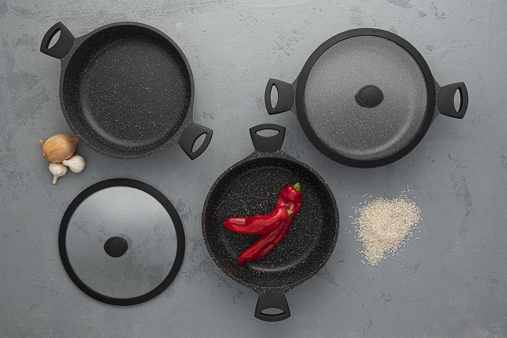 Sola Poêle à Paella avec couvercle Fair Cooking Noir ø 28 cm