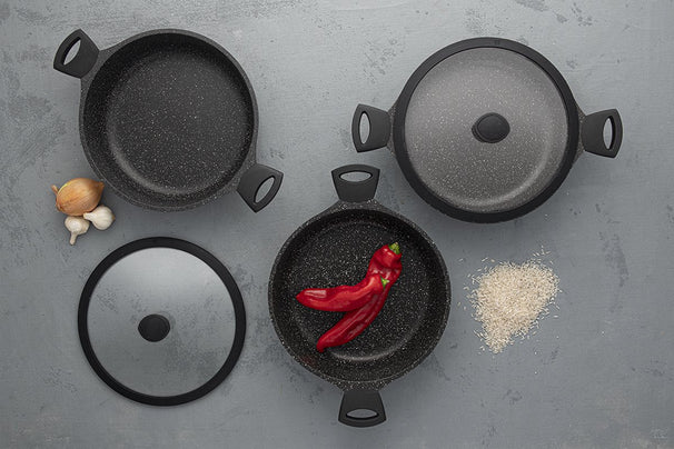 Sola Poêle à Paella avec couvercle Fair Cooking Noir ø 28 cm