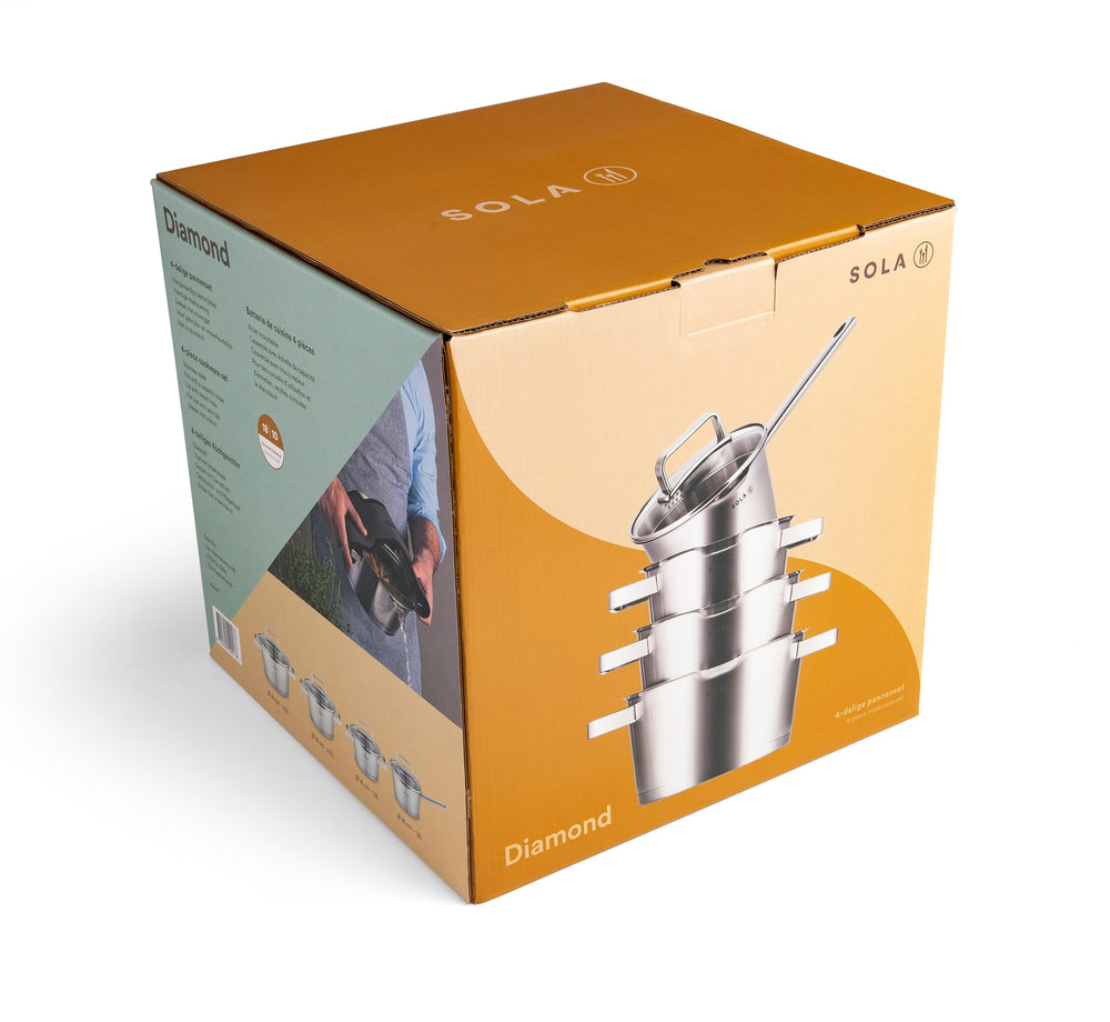 Ensemble de poêles Sola diamant 4 pièces