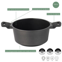 Cocotte avec couvercle Sola Ceramic Deluxe - Compatible induction - Revêtement antiadhésif en céramique - ø 28 cm