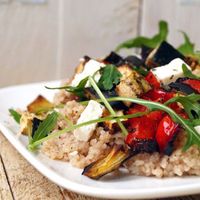 Couscous d'épeautre aux légumes grillés