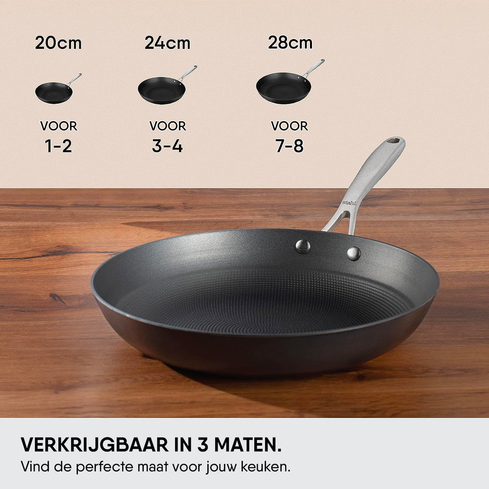 Stahl Cookware Poêle à Frire en Fonte Légère - 20 cm - Convient également à l'induction