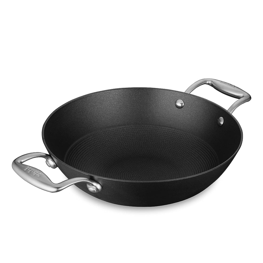 Stahl Cookware Poêle wok Fonte Légère - 24 cm - Convient également à l'induction