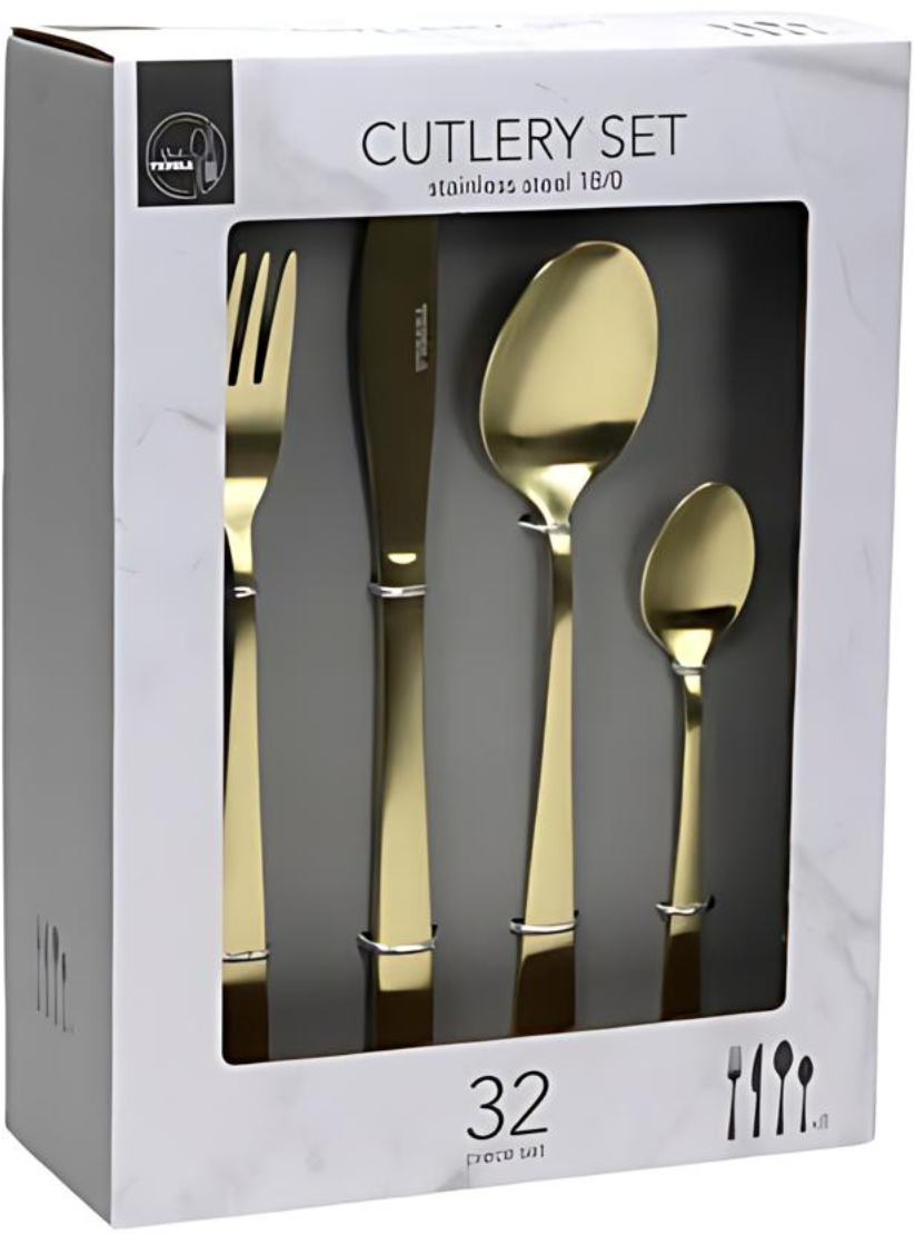 Set de couverts Studio Tavola - Champagne - Bestek - 8 personnes - 32 pièces