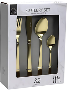 Set de couverts Studio Tavola - Champagne - Bestek - 8 personnes - 32 pièces
