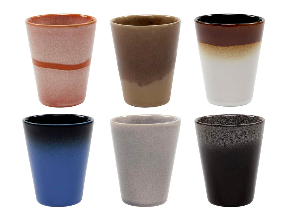 Service de vaisselle Studio Tavola Earth 30-delig / 6 personnes - 6 assiettes à dîner, 6 assiettes à petit-déjeuner, 6 bols, 6 tasses à café et 6 gobelets à café