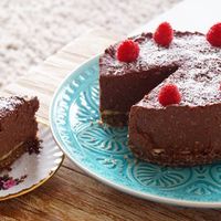 Gâteau au chocolat sans sucre et à la banane