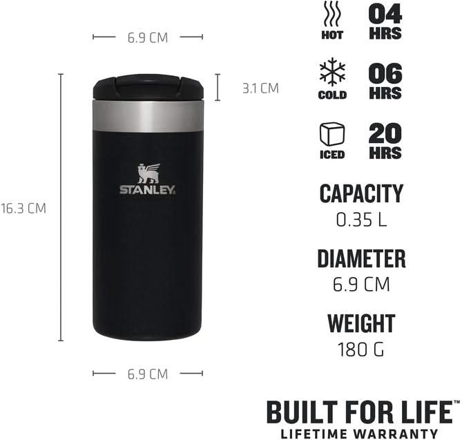 Tasse Thermos Stanley The AeroLight - Noir Métallisé - 350 ml