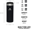 Tasse Thermos Stanley The AeroLight - Noir Métallisé - 470 ml