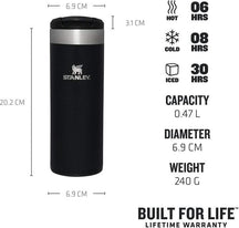 Tasse Thermos Stanley The AeroLight - Noir Métallisé - 470 ml