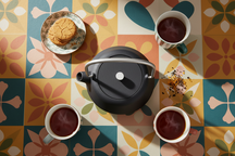 Théière en fonte Cookinglife - Théière a filtre en inox - Gris - 1 L
